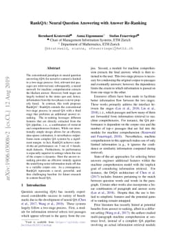 RankQA: Neural Question Answering with Answer Re-Ranking