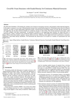 CrossFill: Foam Structures with Graded Density for Continuous Material
  Extrusion