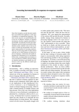 Assessing incrementality in sequence-to-sequence models