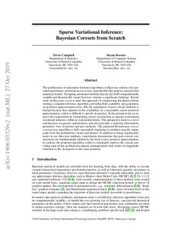 Sparse Variational Inference: Bayesian Coresets from Scratch