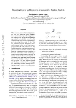 Dissecting Content and Context in Argumentative Relation Analysis