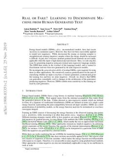 Real or Fake? Learning to Discriminate Machine from Human Generated Text