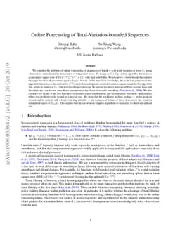 Online Forecasting of Total-Variation-bounded Sequences
