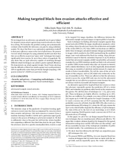 Making targeted black-box evasion attacks effective and efficient