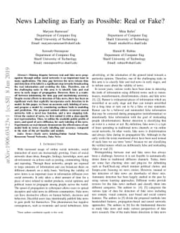 News Labeling as Early as Possible: Real or Fake?