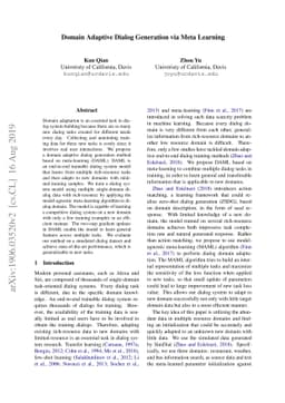 Domain Adaptive Dialog Generation via Meta Learning
