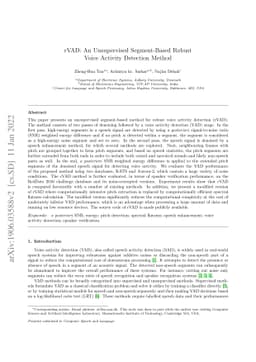 rVAD: An Unsupervised Segment-Based Robust Voice Activity Detection
  Method