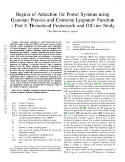 Region of Attraction for Power Systems using Gaussian Process and
  Converse Lyapunov Function -- Part I: Theoretical Framework and Off-line
  Study