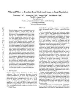 What and Where to Translate: Local Mask-based Image-to-Image Translation