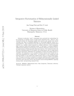 Integrative Factorization of Bidimensionally Linked Matrices