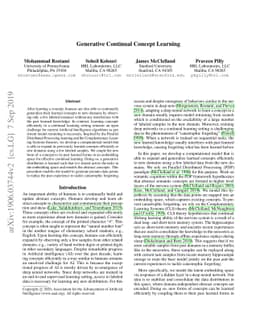 Generative Continual Concept Learning