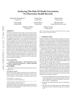 Analyzing the Role of Model Uncertainty for Electronic Health Records