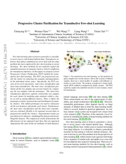 Progressive Cluster Purification for Transductive Few-shot Learning