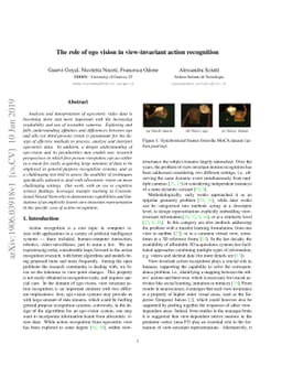 The role of ego vision in view-invariant action recognition