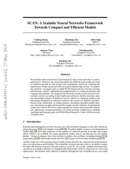 SCAN: A Scalable Neural Networks Framework Towards Compact and Efficient
  Models