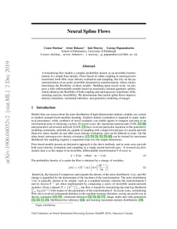 Neural Spline Flows