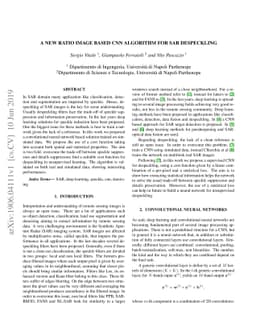 A New Ratio Image Based CNN Algorithm For SAR Despeckling