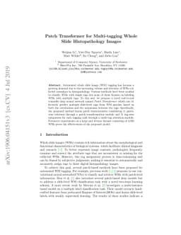 Patch Transformer for Multi-tagging Whole Slide Histopathology Images