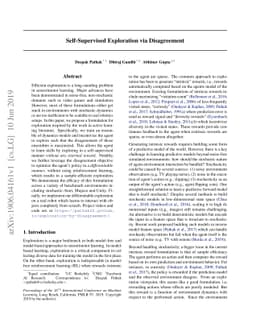 Self-Supervised Exploration via Disagreement