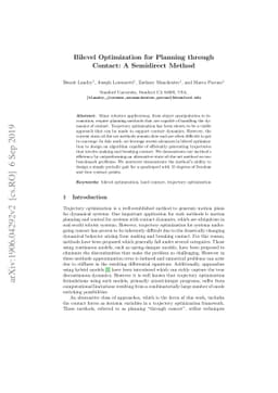Bilevel Optimization for Planning through Contact: A Semidirect Method