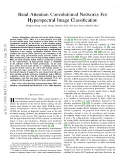 Band Attention Convolutional Networks For Hyperspectral Image
  Classification