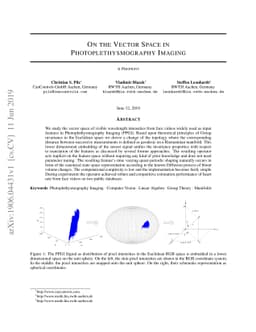 On the Vector Space in Photoplethysmography Imaging