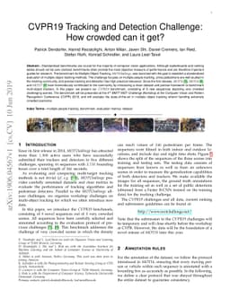 CVPR19 Tracking and Detection Challenge: How crowded can it get?