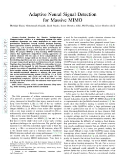 Adaptive Neural Signal Detection for Massive MIMO