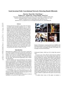 Scale Invariant Fully Convolutional Network: Detecting Hands Efficiently