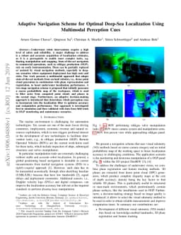 Adaptive Navigation Scheme for Optimal Deep-Sea Localization Using
  Multimodal Perception Cues