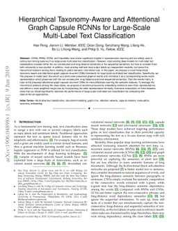 Hierarchical Taxonomy-Aware and Attentional Graph Capsule RCNNs for
  Large-Scale Multi-Label Text Classification
