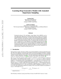 Learning Deep Generative Models with Annealed Importance Sampling