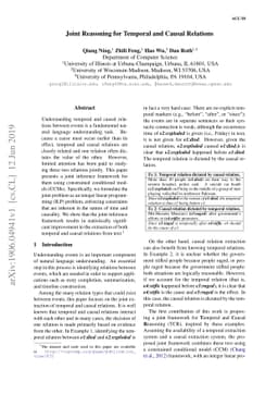 Joint Reasoning for Temporal and Causal Relations