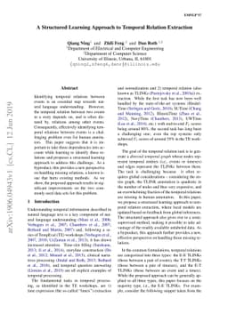 A Structured Learning Approach to Temporal Relation Extraction