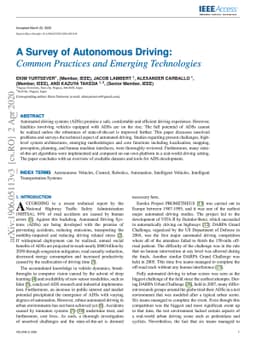 A Survey of Autonomous Driving: Common Practices and Emerging
  Technologies