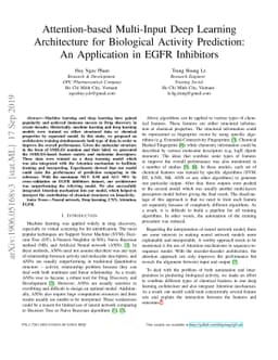 Attention-based Multi-Input Deep Learning Architecture for Biological
  Activity Prediction: An Application in EGFR Inhibitors
