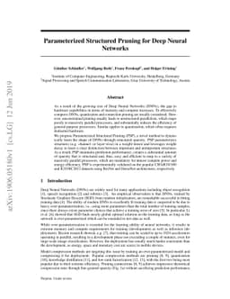 Parameterized Structured Pruning for Deep Neural Networks