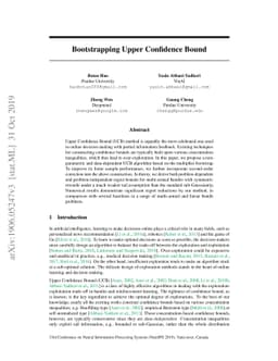 Bootstrapping Upper Confidence Bound