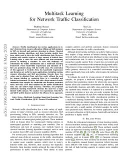 Multitask Learning for Network Traffic Classification