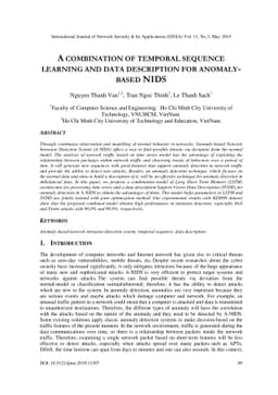 A Combination of Temporal Sequence Learning and Data Description for
  Anomaly-based NIDS