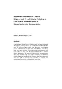 Uncovering Dominant Social Class in Neighborhoods through Building
  Footprints: A Case Study of Residential Zones in Massachusetts using Computer
  Vision