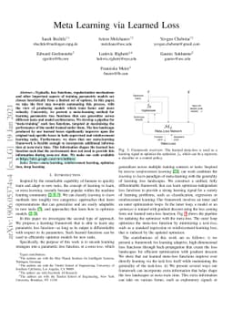 Meta-Learning via Learned Loss