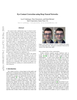 Eye Contact Correction using Deep Neural Networks