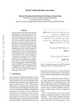 Neural Arabic Question Answering