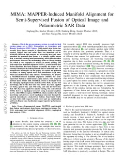 MIMA: MAPPER-Induced Manifold Alignment for Semi-Supervised Fusion of
  Optical Image and Polarimetric SAR Data