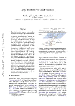 Lattice Transformer for Speech Translation