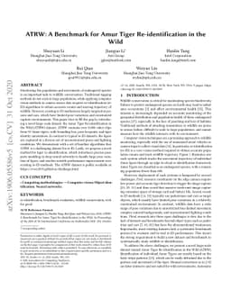 ATRW: A Benchmark for Amur Tiger Re-identification in the Wild