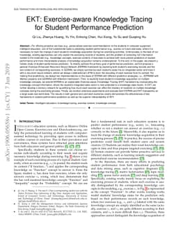 EKT: Exercise-aware Knowledge Tracing for Student Performance Prediction