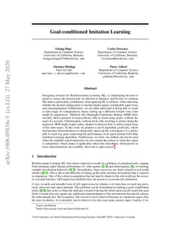 Goal-conditioned Imitation Learning
