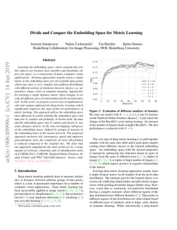 Divide and Conquer the Embedding Space for Metric Learning